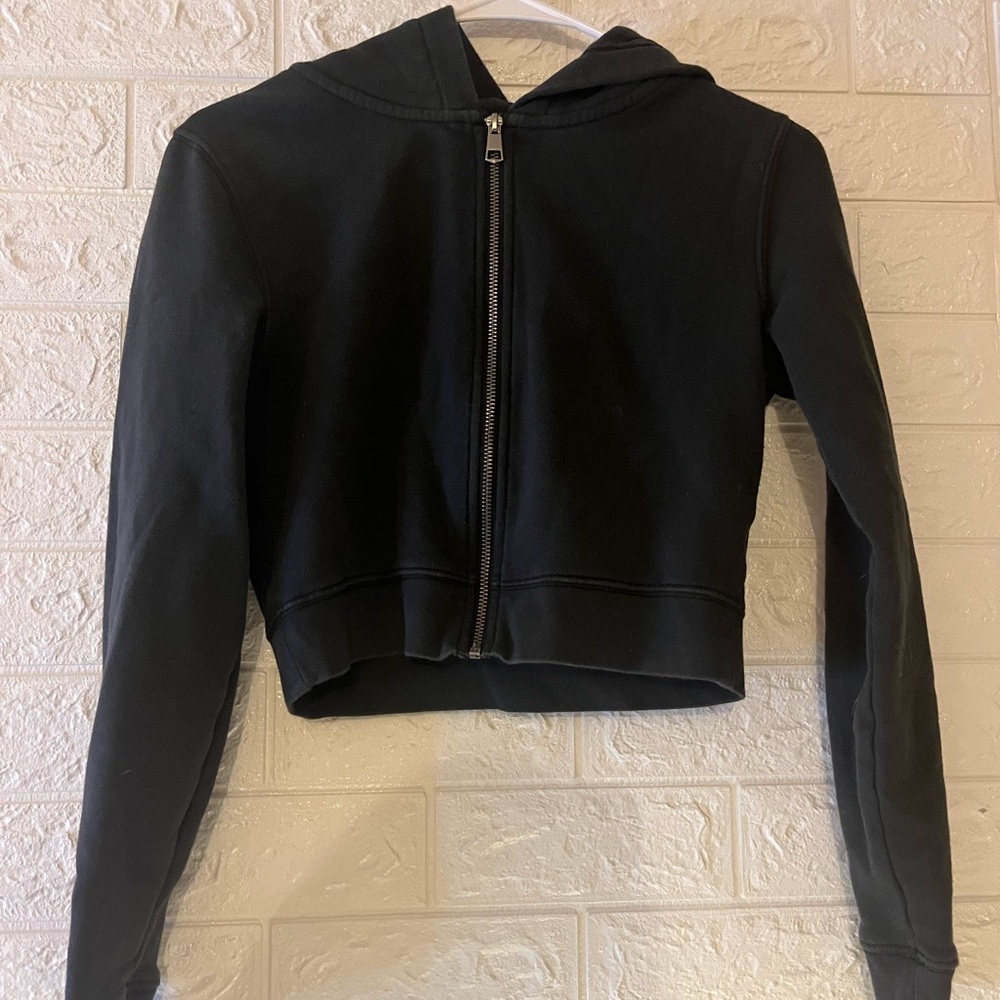 American Eagle Crop Zip Up Hoodie